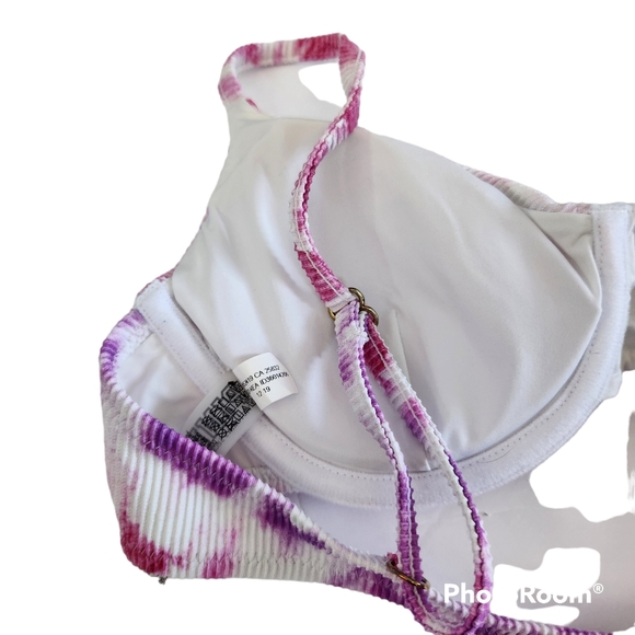 Victoria's Secret PINK Pastels TIe-Dye Underwire Padded Bikini Top Medium - Picture 3 of 8